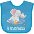thumbnail image 3 of Inktastic My Great Grandma Loves Me to the Moon and Back Elephant Boys or Girls Baby Bib, 3 of 4