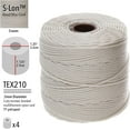 thumbnail image 3 of The Beadsmith S-Lon Bead Cord – .5 mm Twisted Nylon Cord, 4 Spools, Cream Color, TEX210, 77 Yards, 3 of 6