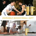 thumbnail image 2 of Basketball Gifts Cup for Men Boys, 40oz Tumbler with Handle and Lid Straw, Basketball Fans Stainless Steel Insulated Water Bottle Mug (1PC), 2 of 6