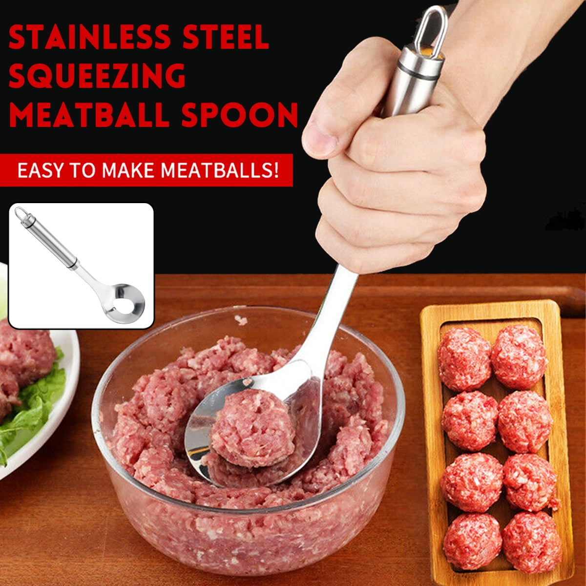 Meatball Maker Spoon Meat Baller Spoon Stainless Steel Meatballs