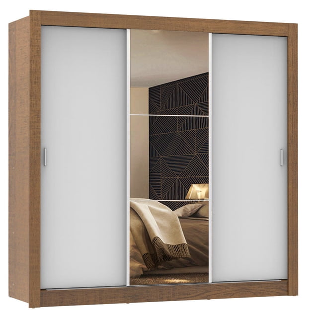 Ropero Closet Madesa Monaco 3 Puertas 1 con Espejo M/B 10931E