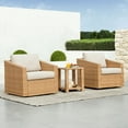 thumbnail image 2 of CHITA Outdoor Flat Wicker Side Table, Light Brown, 2 of 6