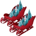 thumbnail image 1 of Adornos navideños XINYU trineo miniatura 2 piezas para escritorio, 1 of 7