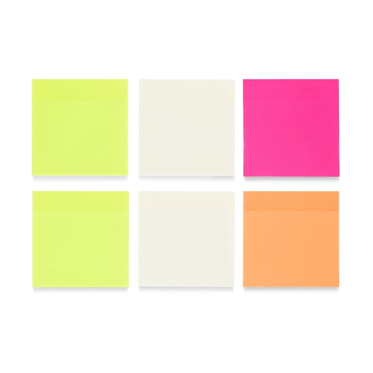 Pen+Gear Semi-Transparent Sticky Notes, 3" x 3", Multicolor, 6 Pads photo 4