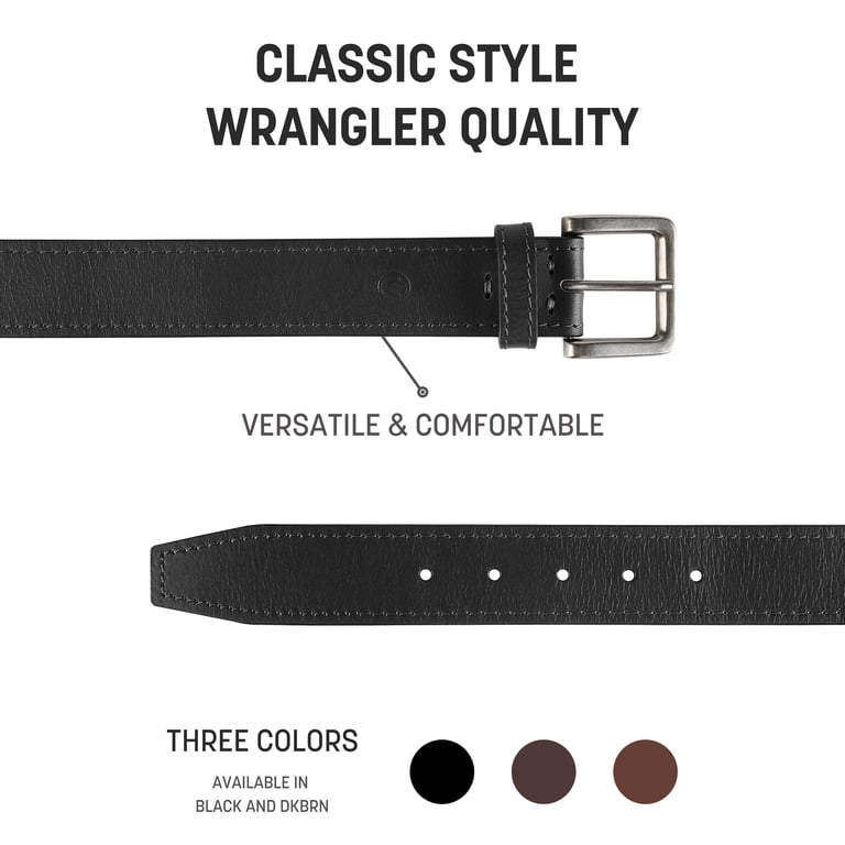 Wrangler Leather Belt for Men, Black, Size 40 photo 2