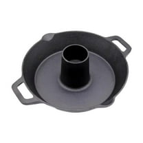 WeiLaiKeQi Cast Iron Chicken Roaster Frying Pan Chicken Holder for BBQ Backyard Kitchen