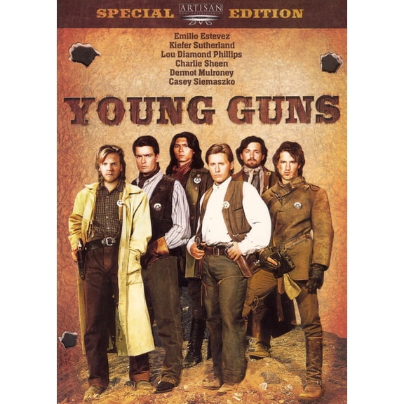 Young Guns, by Christopher Cain, Emilio Estevez, Kiefer Sutherland, DVD, Western, Special Edition, English