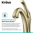 thumbnail image 5 of KRAUS Arlo Brushed Gold Basin Bathroom Faucet with Lift Rod Drain and Deck Plate, 5 of 10