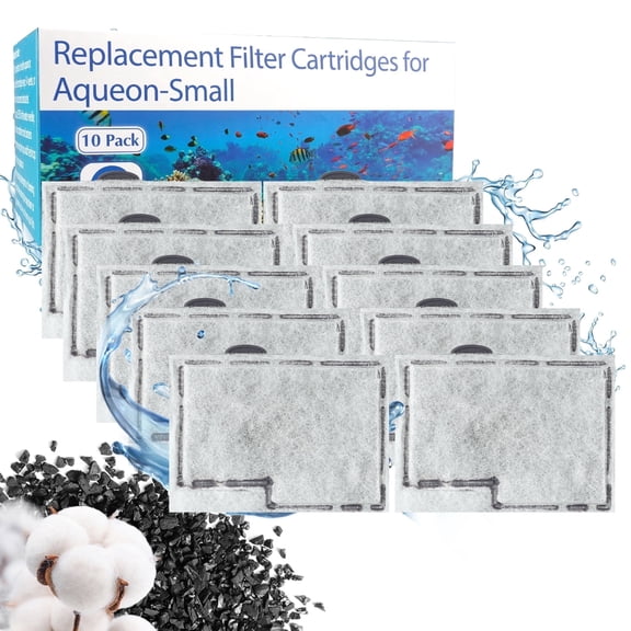 Gufastore Small Replacement Filter for Aqueon Aquarium Filter Cartridge for up to 5 Gallon Tank, 10 Count, 10 Pack