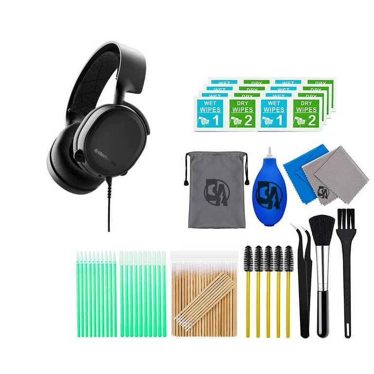 øverst angivet sanger SteelSeries Arctis 3 Wired Gaming Headset for PS5 and PS4 Black With  Cleaning Kit Bolt Axtion Bundle Like New - Walmart.com