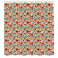 thumbnail image 3 of Ambesonne Flower Shower Curtain, Silhouettes of Flowers, 69"Wx70"L, Multicolor, 3 of 3