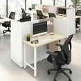 thumbnail image 3 of Bureau de Bureau Hustle de 60 Pouces avec Rangement en Blanc/orme - Bois d'Ingénierie, 3 of 7