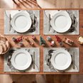 thumbnail image 2 of Smile Grey Snowman Snowflake Let it Snow Christmas Placemats 12x18 Inch Set of 4, 2 of 7