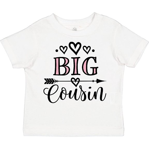 inktastic Girls Big Cousin Announcement Toddler T-Shirt 2T 0020 White