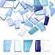 thumbnail image 1 of Azulejos de mosaico de vidrio irregular Uxcell, 100g/0.2LB piezas de mosaico de vidrio roto para manualidades de arte y decoración del hogar, serie azul, 1 of 6