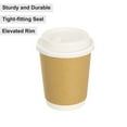 thumbnail image 3 of Disposable Coffee Cup Lids, 50 Count 92mm Plastic Lids for 10/12/16OZ Coffee Cups (White), 3 of 5