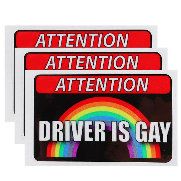 Mobutofu Funny Bumper Sticker Multi Colored Waterproof Car Decoration 3pcs