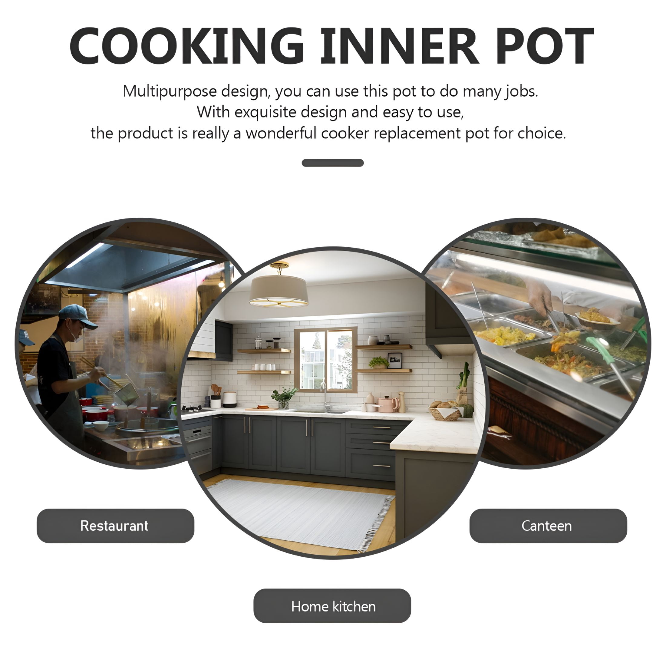ACDANC 2026 New Universal Inner Pot Stainless Steel Inner Pot Rice Cooker Supply for Rice Cooker, Steamer, Kitchen Appliance, Multi Cooker