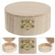 thumbnail image 4 of 2 cajas de madera para guardar joyas, hechas a mano, sencillas, para guardar joyas (estilo caja redonda)., 4 of 6