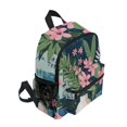 thumbnail image 2 of FORMRS School Backpack with Front Zippered Pocket 12" Student Travel Daypack, Green Floral, 2 of 6