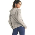 thumbnail image 3 of Women's UltraComfy Quarter-Zip Hoodie, Grey, M, 3 of 5