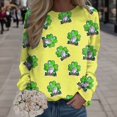 thumbnail image 1 of MKLEKYY Pull Chauve-Souris pour Femmes Imprimé Saint-Jour Chemise de Sport Décontractée Col Rond Pull à Manches Longues, 1 of 3