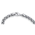 thumbnail image 3 of Miabella Solid 925 Sterling Silver Italian 6.5mm Square Rolo Link Round Box Chain Bracelet for Men, Made in Italy (rhodium-plated-silver, Length 8 Inches), 3 of 5