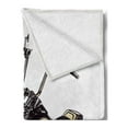 thumbnail image 2 of Motorcycle Soft Flannel Fleece Throw Blanket, Chopper Customized Club Insignia Bikes Hippie Classic Retro Themed Print, Cozy Plush for Indoor and Outdoor Use, 60" x 80", Black Beige, by Ambesonne, 2 of 5