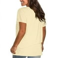 thumbnail image 3 of Birdeem T-Shirt Blouse Femme Mode Uni Col Rond Manches Courtes Hauts Amples, 3 of 12
