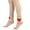 Beige, variant on Conairie Valentines Day Socks for Women's Heart Print Mid Calf Crew Socks Ribbed Knit Dress Boot Socks Beige One Size