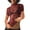 Wine Red, variant on Elippeo Women Lace Top, Crew Neck Short Sleeve See-through Summer Sheer T-shirt Clubwear