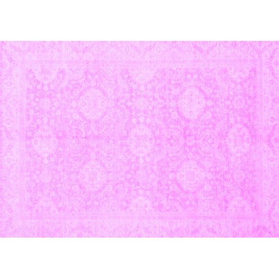 Ahgly Company Indoor Rectangle Oriental Purple Traditional Area Rugs, 2' x 3'