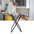 thumbnail image 1 of Foldable Iron Wire Frame Trash Rack, Space Saving Foldable Trash Rack Convenient to Store and Carry Iron Trash Bag Holder for Camping Trash and Recycling, 1 of 7