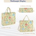 thumbnail image 6 of FORMRS Womens Corduroy Tote Bag Crossbody Shoulder Handbag with Pocket, Colorful Flower, 6 of 7
