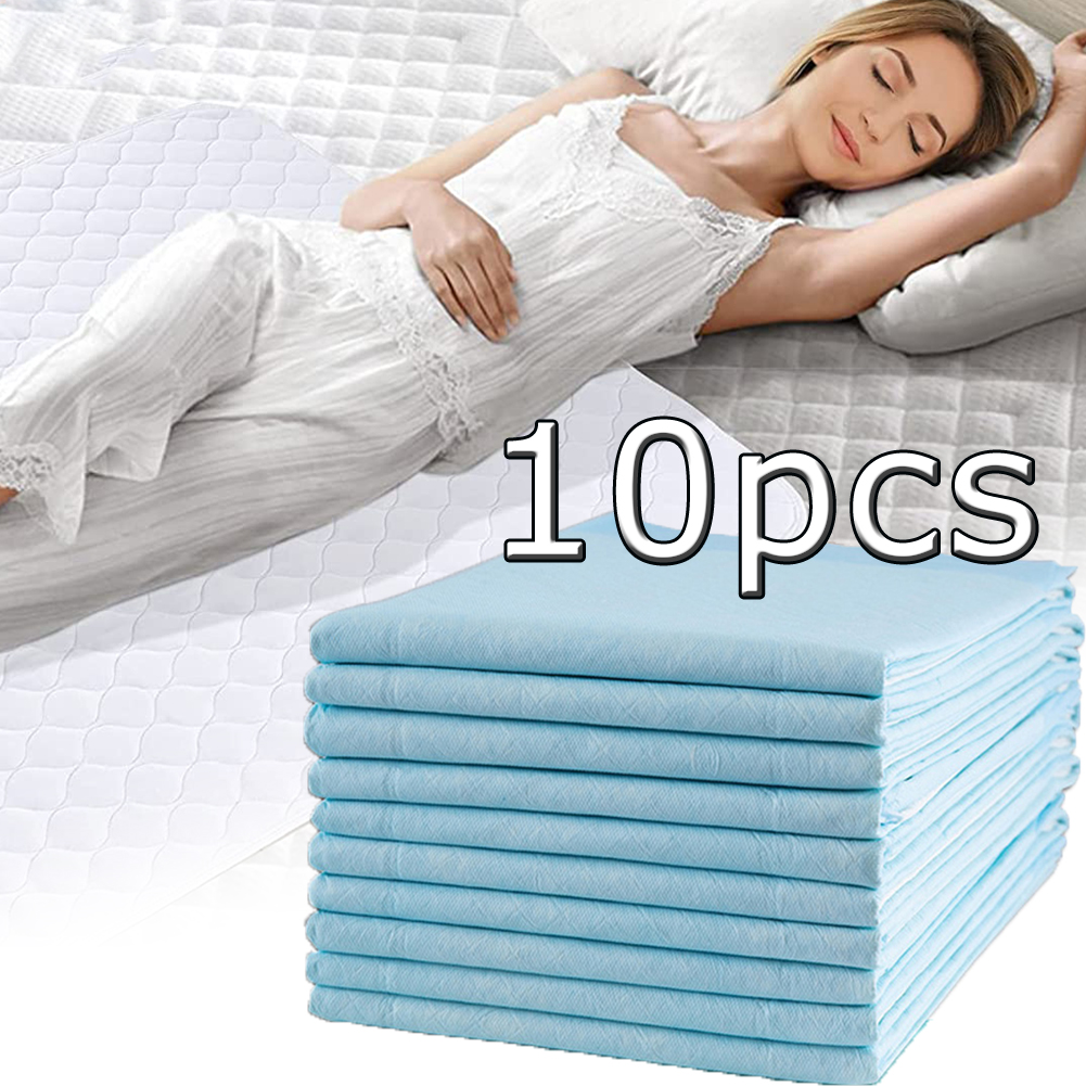 LINASHI 10Pcs Waterproof Reusable Incontinence Bed Pads Care Mat for
