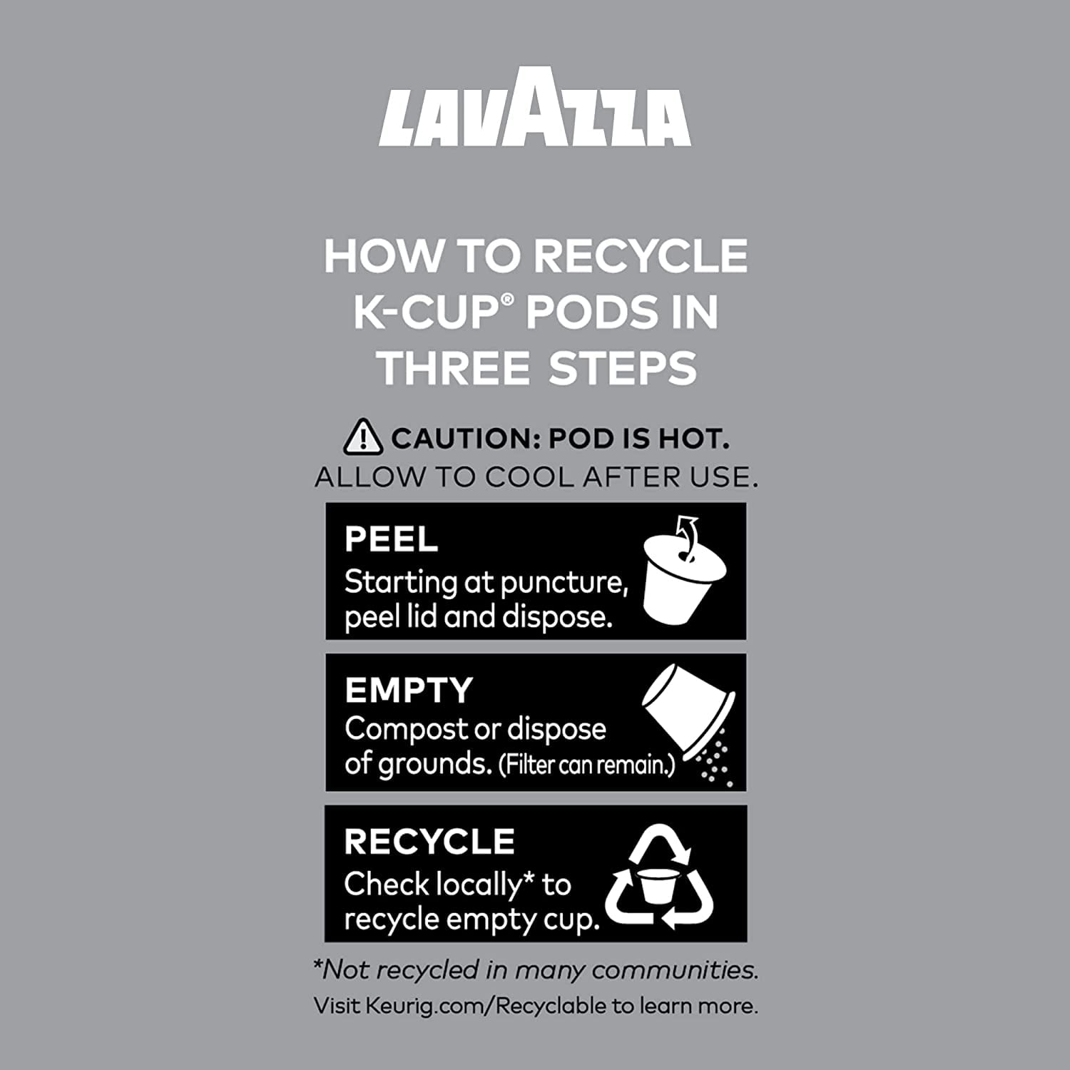 Lavazza Gran Aroma Single-Serve Coffee K-Cup® Pods for Keurig Brewer, Medium roast , 16-Count Box