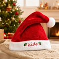 thumbnail image 7 of Cififendec Plush Christmas Santa Hat, 15.75" x 11.81", Embroidered Kids Size Soft Holiday Headwear, 7 of 7