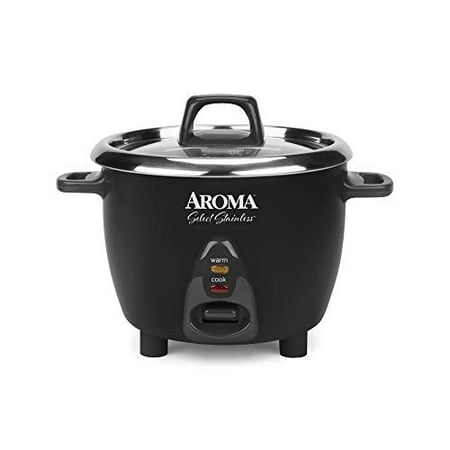 Aroma Housewares Select Stainless Rice Cooker & Warmer with Uncoated Inner  Pot, 6-Cup(cooked)/ 1.2Qt, ARC-753SGR, Red