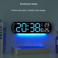 thumbnail image 4 of Reloj Despertador Digital LCD Pantalla de Reloj de Pared LED Grande Multifunción con Alarma, Reloj de Temperatura y Humedad-A, 4 of 10