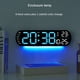 thumbnail image 4 of Reloj Despertador Digital LCD Pantalla de Reloj de Pared LED Grande Multifunción con Alarma, Reloj de Temperatura y Humedad-A, 4 of 5