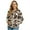 Brown Camouflage, variant on COEQINE Women's Bomber Jacket Zip Up Long Sleeve Varsity Shackets Lightweight Coat with Pockets, Stand Collar Loose Fit Casual Jacket Fall Winter Outfits, Small, Elegant Butterfly Flower