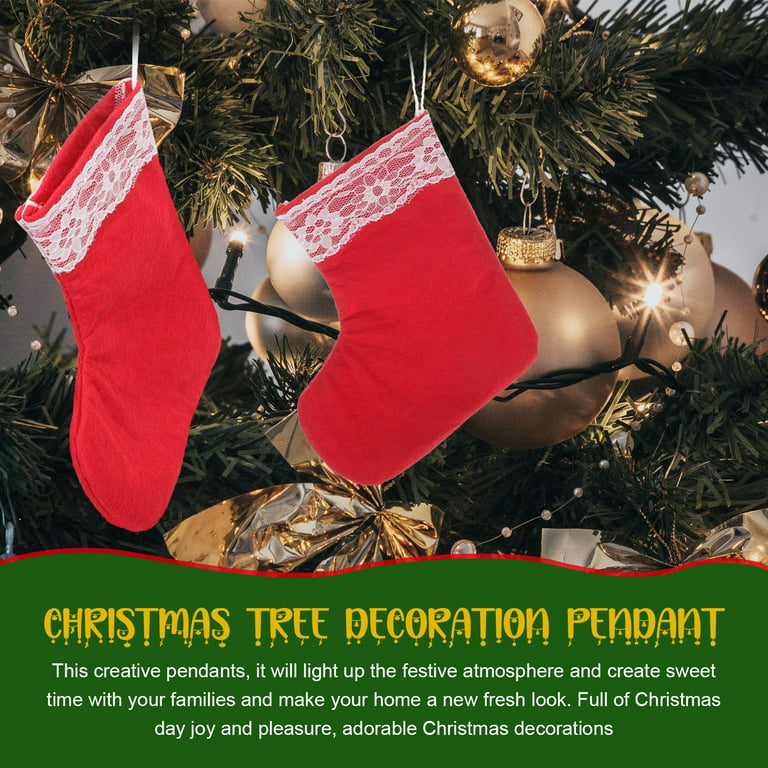 12 Pcs Christmas Sock Hanging Mariposas Decorativas Para Fiesta Nativity  Crafts 
