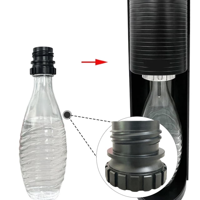 Adaptador de botella de refresco para botellas de vidrio de 0,7 l, tapa adaptadora profesional de botella de vidrio de conexión rápida para reemplazo