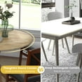 thumbnail image 7 of Spaco Wooden Dining Table with Round Tabletop and Curved Trestle Legs-Natural, Counter Height Table, Kitchen Bar Height Table and Chairs for Dining Room, Small Space, 7 of 7