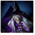 thumbnail image 2 of Halloween Broom Witch Decoration 6-Foot-Tall Flying, 2 of 5