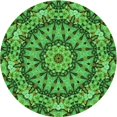 thumbnail image 1 of Ahgly Company Machine Washable Indoor Square Transitional Neon Green Area Rugs, 3' Square, 1 of 7