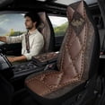thumbnail image 2 of Xixirimido Car Seat Covers for Front Seats 5Pcs Car Accessories with Seat Belt Covers & Center Console Cover Universal Fit for SUVs,Vans,Trucks,Sedans, Bat Leather Print, 2 of 8