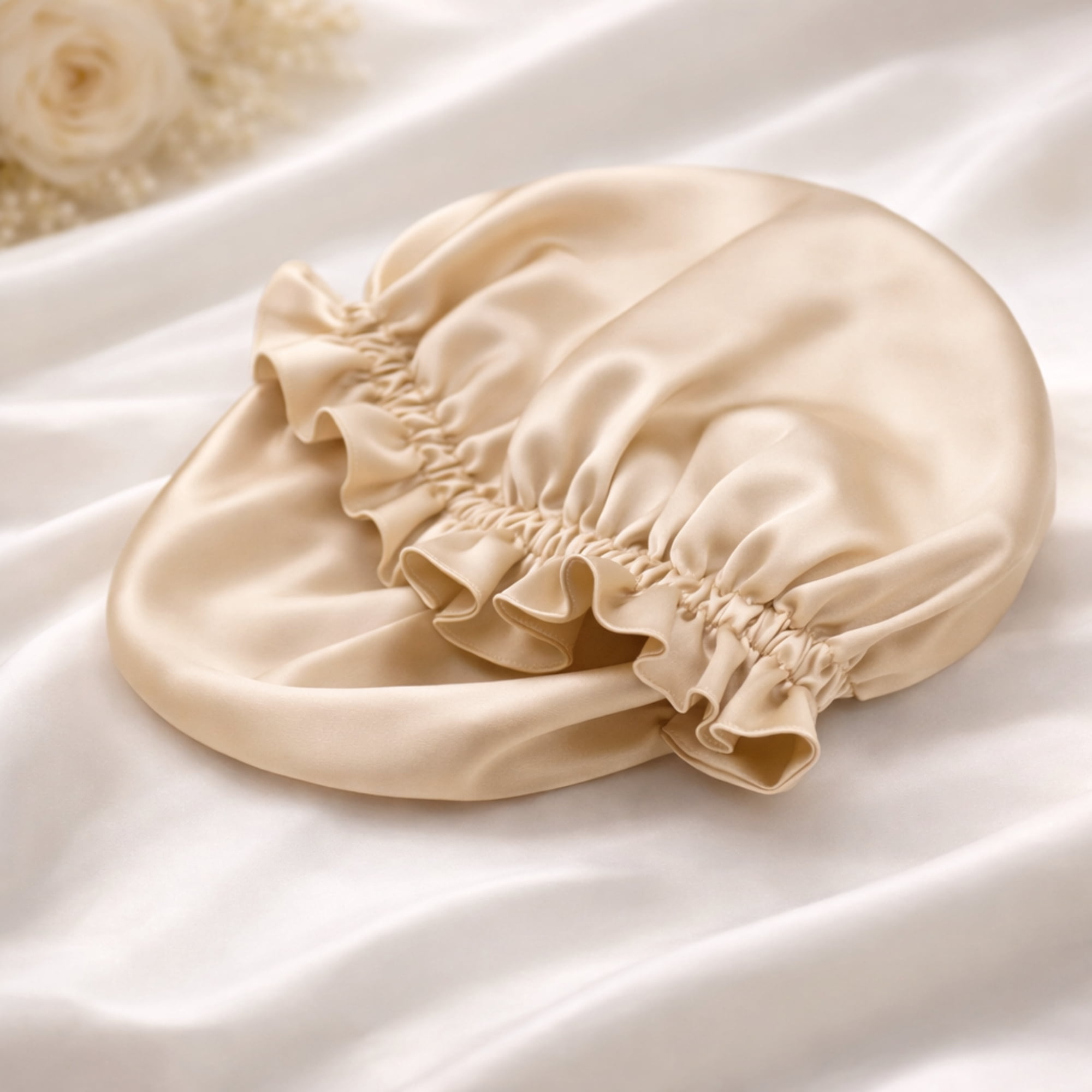 100% Mulberry Silk Reversible Sleep Bonnet – 22 Momme, Double-Sided Silk Hair Wrap & Night Cap for Women