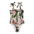 thumbnail image 5 of Women's Printed Lace Up One-Piece Swimsuit Bathing Suit Swimmwear, 5 of 9