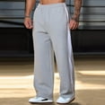 thumbnail image 2 of Mens Baggy Sweatpants Wide Leg Elastic Waist Track Pants Y2k Stretch Summer Casual Pants for Soft Trendy Streetwear, 2 of 5
